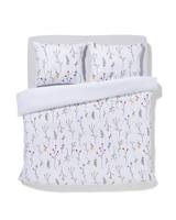 HEMA Dekbedovertrek 240x200/220cm zacht katoen veldbloemen wit (wit) - thumbnail