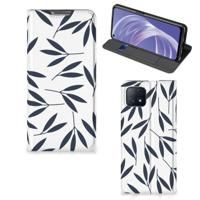 OPPO A73 5G Smart Cover Leaves Blue - thumbnail