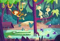 Ravensburger - puzzle - jungle avontuur 2x24 stuks - thumbnail