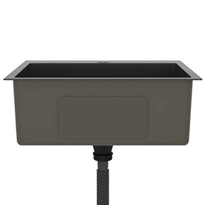 Gootsteen handgemaakt roestvrij staal zwart