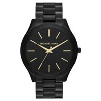 Michael Kors MK3221 Dames Klassiek zwartkleurig roestvrijstalen armbandhorloge - thumbnail