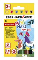 Eberhard Faber EF-518905 Kleurpotlood 3in1 6 Stuks Extra Dikke Kern 10mm - thumbnail