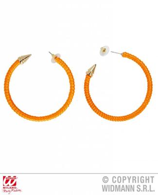 Oorbellen neon oranje