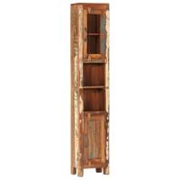 4-delige Badkamermeubelset massief hergebruikt hout - thumbnail