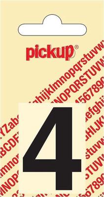 Plakcijfer Helvetica 40 mm Sticker zwarte cijfer 4 Pickup - Pickup