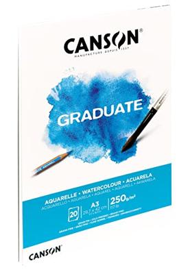 Aquarelpapier canson graduate 20vel 250gr a3 wit Aquarelpapier canson graduate 20vel 250gr a3 wit