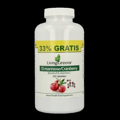Livinggreens Cranberry D-Mannose voordeelverpakking 320 Tabletten