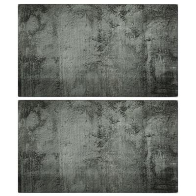 Snijplanken 2 st met betonpatroon gehard glas