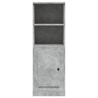 Hoge kast 36x35,5x103,5 cm bewerkt hout betongrijs - thumbnail