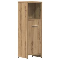 4-delige Badkamermeubelset bewerkt hout artisanaal eikenkleur - thumbnail