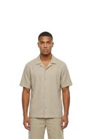 Malelions Emblem Seersucker Shirt Mmc30026057 Overhemd 50014 Light Taupe - thumbnail