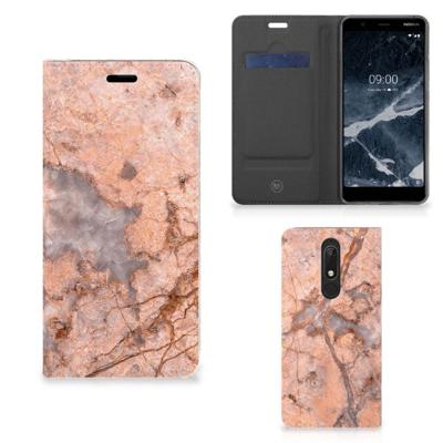 Nokia 5.1 (2018) | Standcase | Marmer Oranje