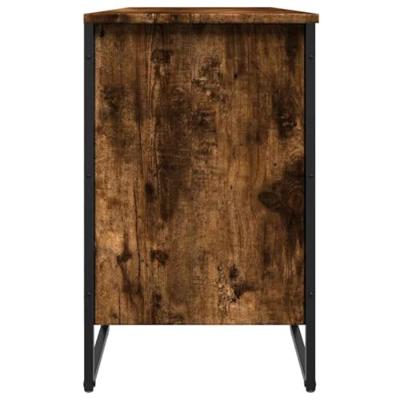 Schoenenkast 90x38x61,5 cm bewerkt hout gerookt eikenkleurig