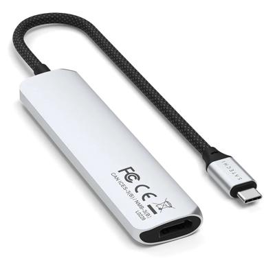 Satechi USB-C 6-in-1 Slim multiport adapter (4K) - Silver