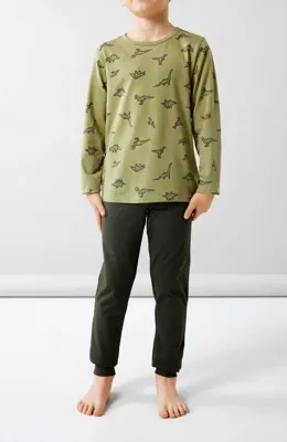 Name it jongens pyjama - Dino pyjama - Sage Dinosaurus - Katoenen pyjama