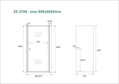 Nisdeur Wiesbaden Between | 90x200 cm | Nano-coating | Rookglas | Chroom beslag Nisdeur Wiesbaden Between | 90x200 cm | Nano-coating | Rookglas | Chroom beslag