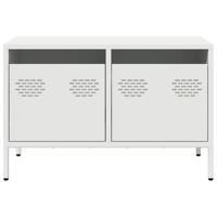 Tv-meubel 68x39x43,5 cm koudgewalst staal wit - thumbnail