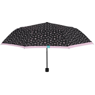 paraplu cirkels dames 97 cm microfiber zwart/roze paraplu cirkels dames 97 cm microfiber zwart/roze