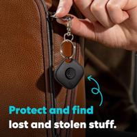 Tile by Life360 Mate (2024) – Bluetooth-tracker, sleutelfinder en itemfinder voor sleutels, tassen en meer. Telefoonzoeker. Zowel iOS- als Android-compatibel. 4-pack (zwart) - thumbnail