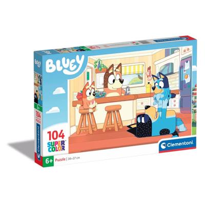 Clementoni legpuzzel - bluey in de keuken, 104st. - thumbnail
