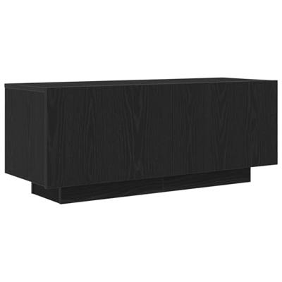 TV-kast Zwart Eiken 100 x 35 x 40 cm Bewerkt hout
