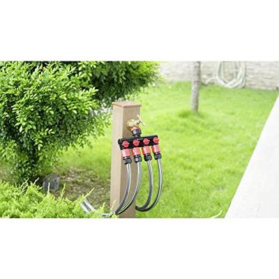 TOOLCRAFT 2302371 Kunststof 4-voudige splitser 26,44 mm (3/4) buitendraad, 33,25 mm (1) buitendraad Waterstop, Met reguleerventiel - thumbnail