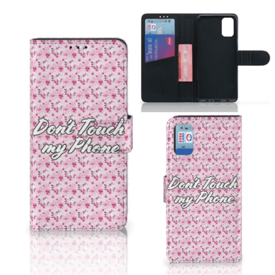 Samsung Galaxy A41 Portemonnee Hoesje Flowers Pink DTMP Samsung Galaxy A41 Portemonnee Hoesje Flowers Pink DTMP