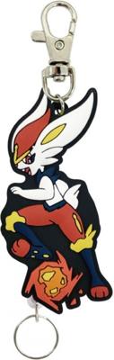 Pokemon Rubber Reel Keychain - Cinderace