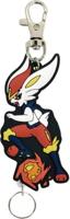 Pokemon Rubber Reel Keychain - Cinderace - thumbnail