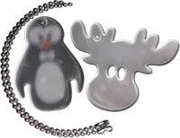 4-ACT reflex-aanhanger refl.tag pinguin+elk w.chain - thumbnail