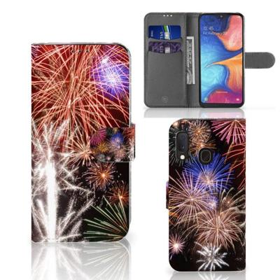 Samsung Galaxy A20e | Wallet Case | met Pasjes | Vuurwerk