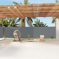 Tuinscherm uittrekbaar 180x1200 cm antracietkleurig - thumbnail