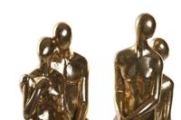 Bokstöd DKD Home Decor 9 x 8 x 26 cm Hars Glam - thumbnail