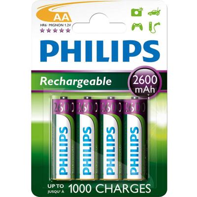 Battery Sales Europe Philips aa oplaadbare batterijen, 4st.
