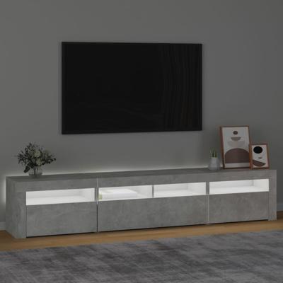 Tv-meubel met LED-verlichting 240x35x40 cm betongrijs
