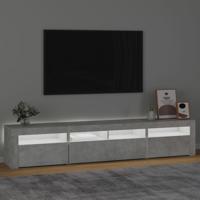 Tv-meubel met LED-verlichting 240x35x40 cm betongrijs - thumbnail
