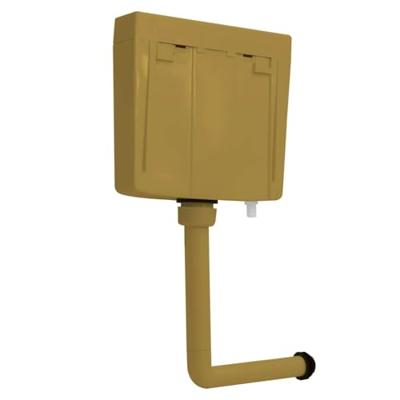 VidaXL Toiletstortbak met watertoevoer onderin 3/6 l currygeel