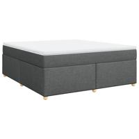 Boxspring met matras stof donkergrijs 180x200 cm - thumbnail