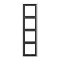 Jung LS990 Aluminium afdekraam 4-voudig AL2984 - thumbnail