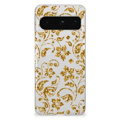 Google Pixel 8 Pro | TPU Case | Gouden Bloemen Google Pixel 8 Pro | TPU Case | Gouden Bloemen