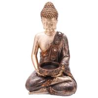 Theelichthouder Thaise Boeddha - 19 cm - thumbnail