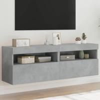 Tv-wandmeubels met LED 2 st 60x30x40 cm betongrijs - thumbnail