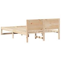 Bedframe met hoofdeinde Naturel 120 x 190 cm Massief grenenhout - thumbnail