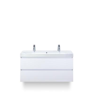 Maxx XL Badmeubelset 120 cm - Wit Hoogglans - Wastafel Just Enkel 2 kraangaten