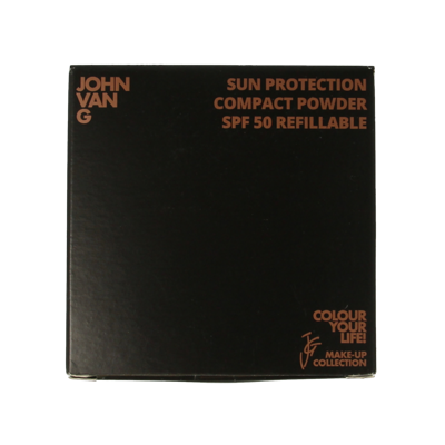 John van G Sun protection compact powder refillable 60 SPF50 1 Stuks John van G Sun protection compact powder refillable 60 SPF50 1 Stuks
