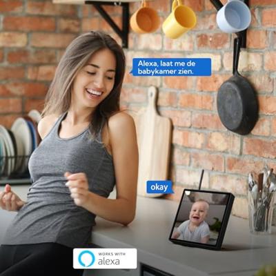 Tenda CP3 WLAN IP-camera, bewakingscamera, draai- en kantelbaar, voor gebruik binnenshuis, (1080p resolutie, 360° zicht, 2-weg audio, bewegingsdetectie, nachtzicht tot 12 m, SD & cloudopslag)
