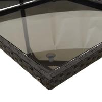 7-delige Tuinset met kussens poly rattan zwart - thumbnail