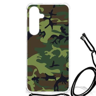 Samsung Galaxy S24 Plus Doorzichtige Silicone Hoesje Army Dark Samsung Galaxy S24 Plus Doorzichtige Silicone Hoesje Army Dark