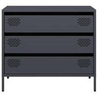 Dressoir 68x39x58,5 cm koudgewalst staal antracietkleurig - thumbnail