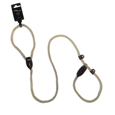 JACK AND VANILLA, Martingale Hondenriem, model Walkabout, kleur beige, maat 9 mm x 140 cm